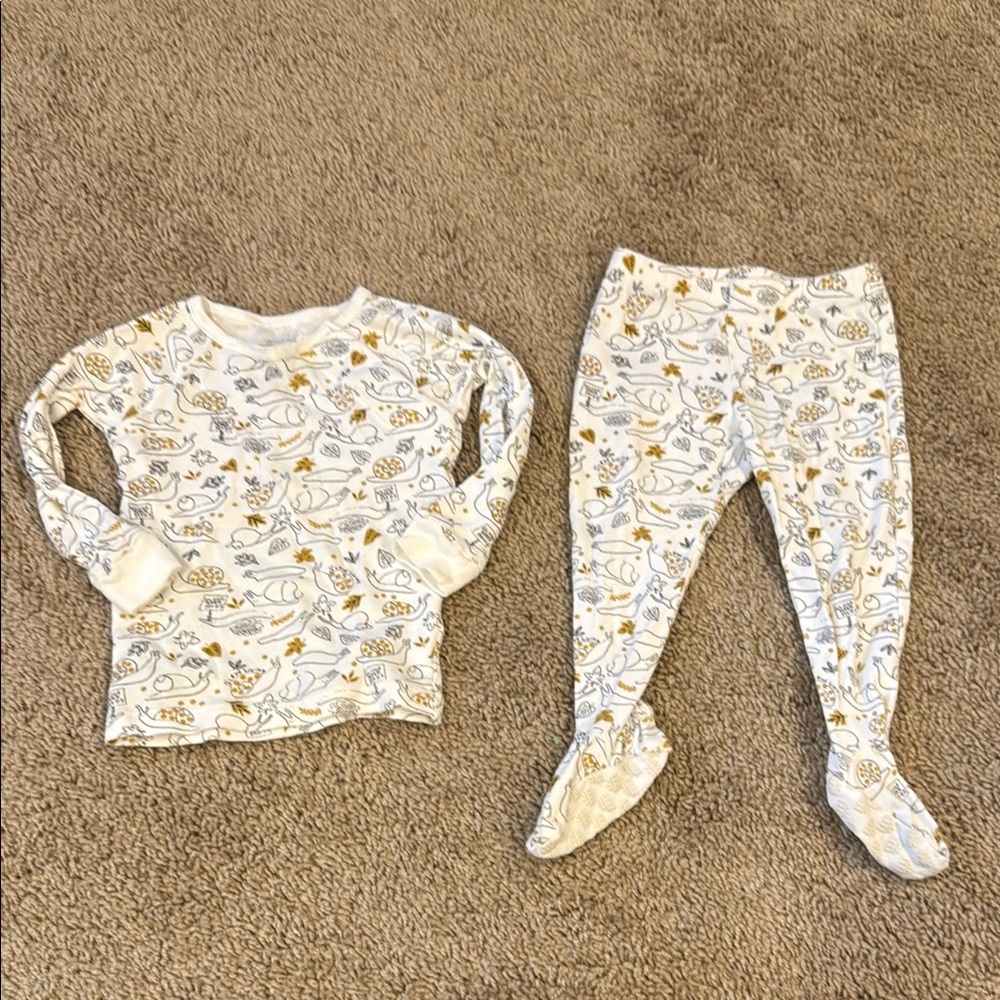 Magnetic Me Kids Pajama Set - White and Gold
